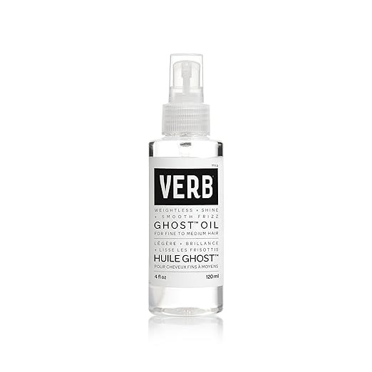 Verb Verb Ghost Oil Vegan Weightless Hair Oil Lightweight Hair Oil Revitalizing Hair Treatment Oil Nourishes and Promotes Shiny Hair Paraben Free