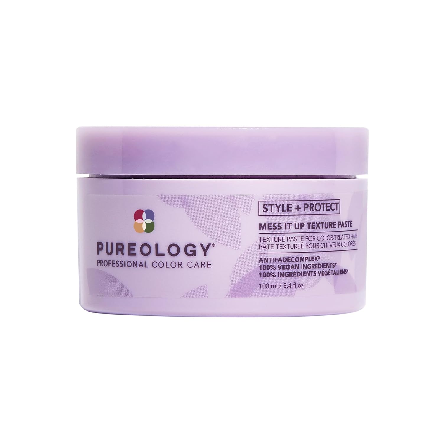 Pureology Style+Protect Mess It Up Texture Paste, Provides Flexible Control with Soft Texture and Shine, Vegan, Sulfate-Free and Paraben-Free, 100 ml