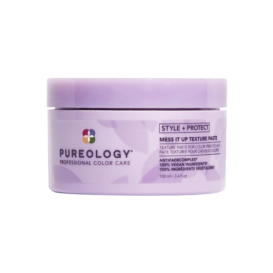 Pureology Style+Protect Mess It Up Texture Paste, Provides Flexible Control with Soft Texture and Shine, Vegan, Sulfate-Free and Paraben-Free, 100 ml