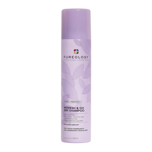 Pureology Style + Protect Refresh and Go Dry Shampoo, For Colour-Treated Hair, For Fine to Thick and Straight to Curly Hair , Absorbs Oil and adds Movement, Vegan, Sulfate-free, Paraben-Free, 150 g