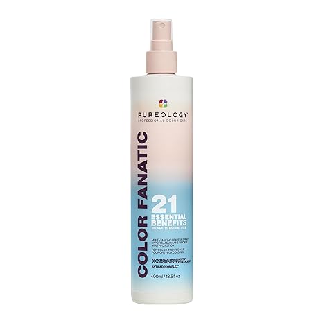 Pureology Leave In Conditioner, Color Fanatic, Heat Protectant Spray, Hair Detangler Spray, Shine UV Protection, For All Hair Types including Curly Coily and Wavy, Sulfate-free, Paraben-free