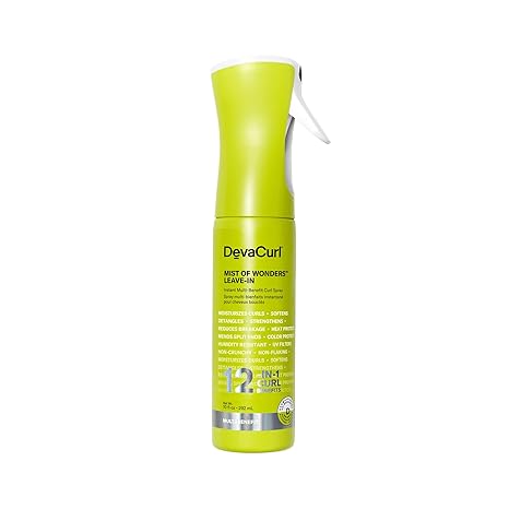DevaCurl Mist of Wonders Leave In Conditioner for Curly Hair, Multi Benefit Curl Hair Spray, 12-in-1 Curl Benefits, Moisturizes, Anti Frizz, and Detangles, Heat Protectant, For All Waves, Curls