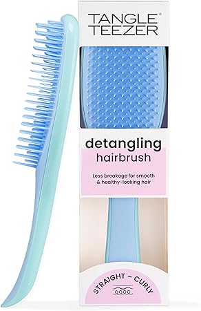 Tangle Teezer Ultimate Detangler Brush for Wet & Dry Hair, Eliminates Knots & Reduces Breakage for All Hair Types, Denim Blues
