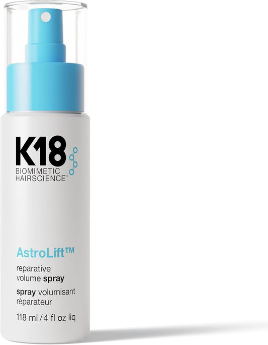K18 AstroLift™ Reparative Volume Spray, 2-Day Hair Thickening + Hold For Thin, Fine, Fragile Hair, Non-Sticky, Non-Crunchy, Humidity-Resistant Volumizing Spray, 4 Fl Oz