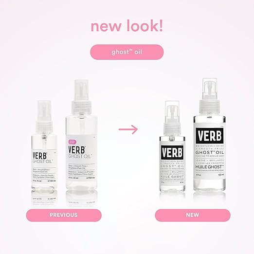 Verb Verb Ghost Oil Vegan Weightless Hair Oil Lightweight Hair Oil Revitalizing Hair Treatment Oil Nourishes and Promotes Shiny Hair Paraben Free