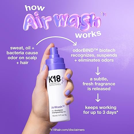 AirWash™ Dry Shampoo, Non-Aerosol, Balances Scalp & Controls Excess Oil Production