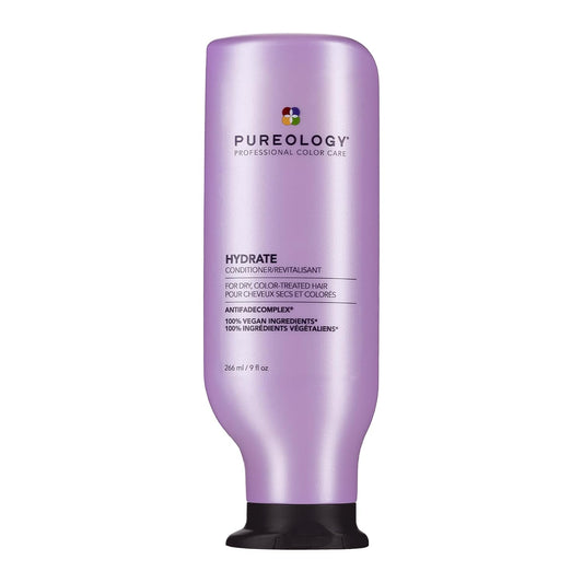 Pureology Hydrate Moisturizing Conditioner, For Medium to Thick Color-Treated Hair, Adds Shine & Softness, With Green Tea Extract, Vegan & Sulfate-Free Formula