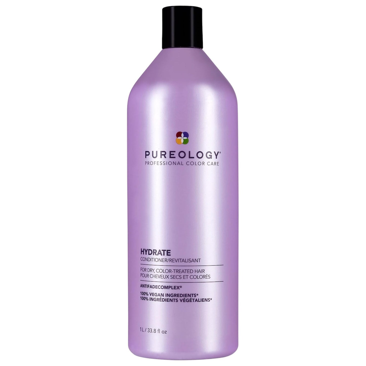 Pureology Hydrate Moisturizing Conditioner, For Medium to Thick Color-Treated Hair, Adds Shine & Softness, With Green Tea Extract, Vegan & Sulfate-Free Formula