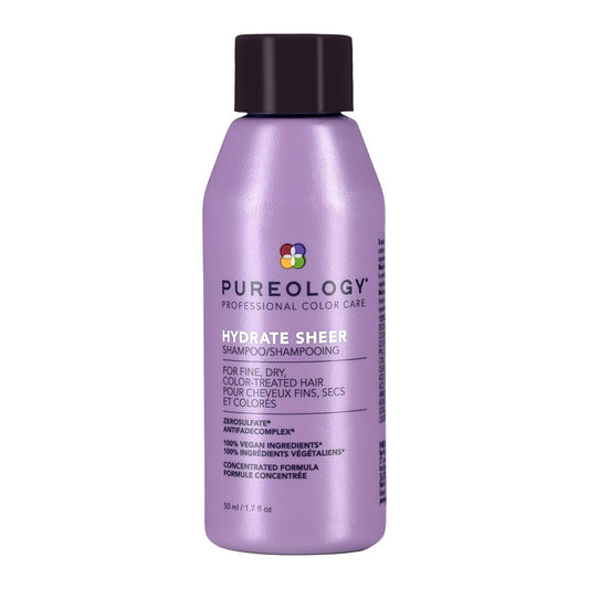 Pureology Hydrate Sheer Nourishing Shampoo, For Fine, Colored & Dry Hair, Infused with Wheat Protein, Vitamin E & Eucalyptus Leaf Extract, Vegan & Sulfate-Free Formula
